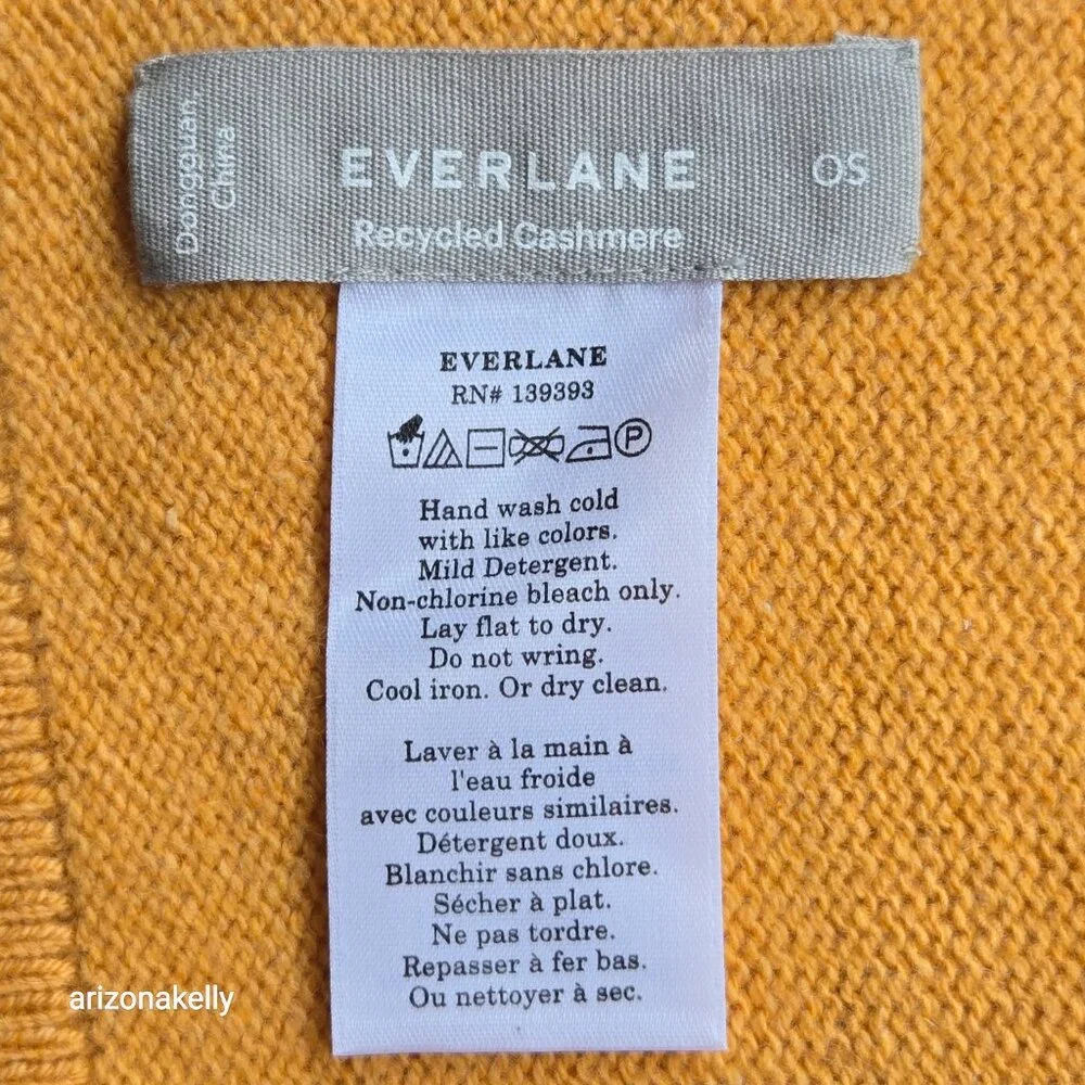 NWOT Everlane Cashmere Scarf Yellow Marigold - Picture 5 of 12